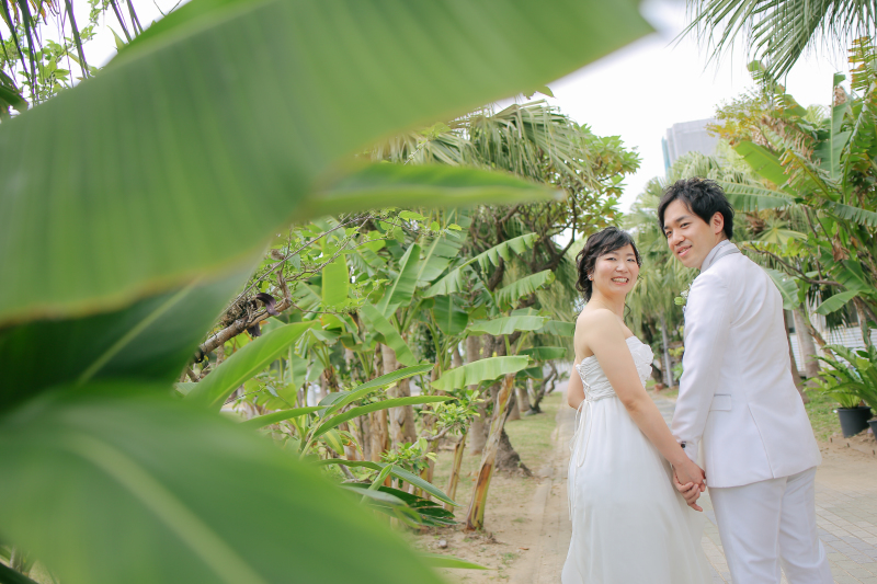 ビーチに向かう途中、、、