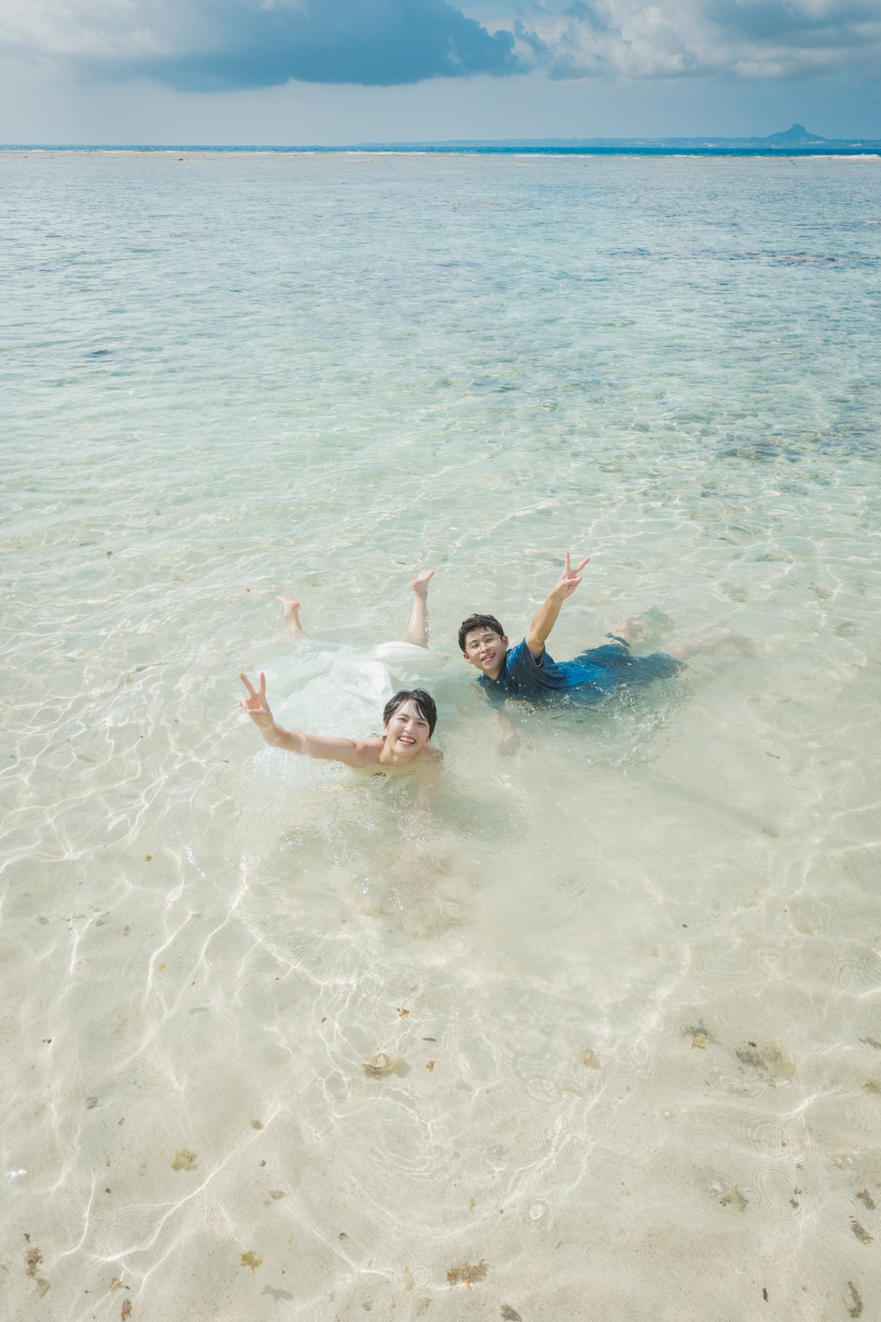Having fun at the sea
