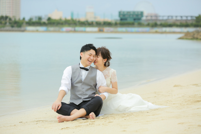 座ったショット