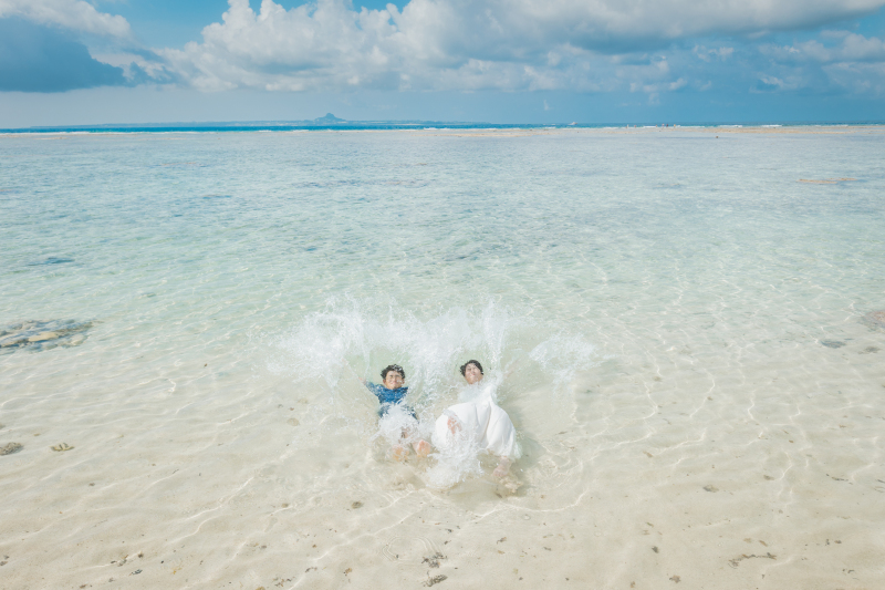 Having fun at the sea