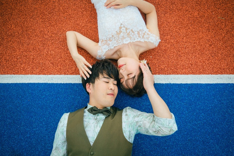 配色が可愛いスポットで♪