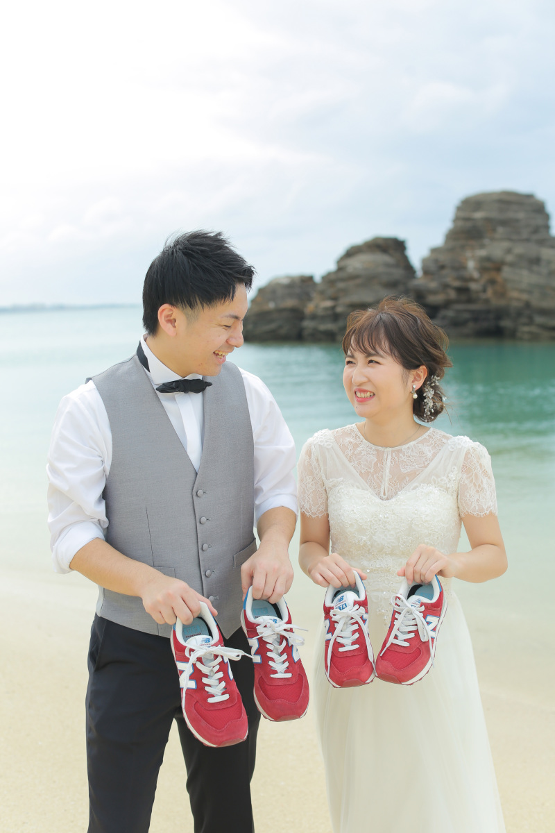 お揃いのスニーカー