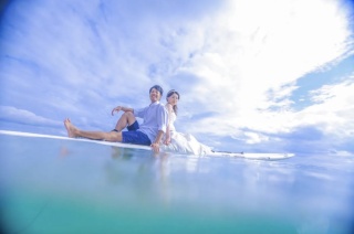 青い海と青い空