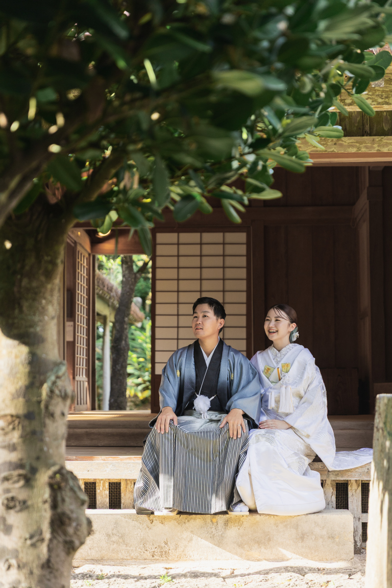 【沖縄らしい建物と!】沖縄を満喫!郷土村+北部ビーチフォト