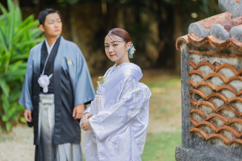 【沖縄らしい建物と!】沖縄を満喫!郷土村+北部ビーチフォト