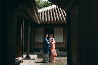 【よくばりプラン♪】和＆洋どっちも着たいを叶えます♢沖縄ブルーのビーチロケ＋国指定重要文化財「中村家住宅」撮影♢写真データ付き