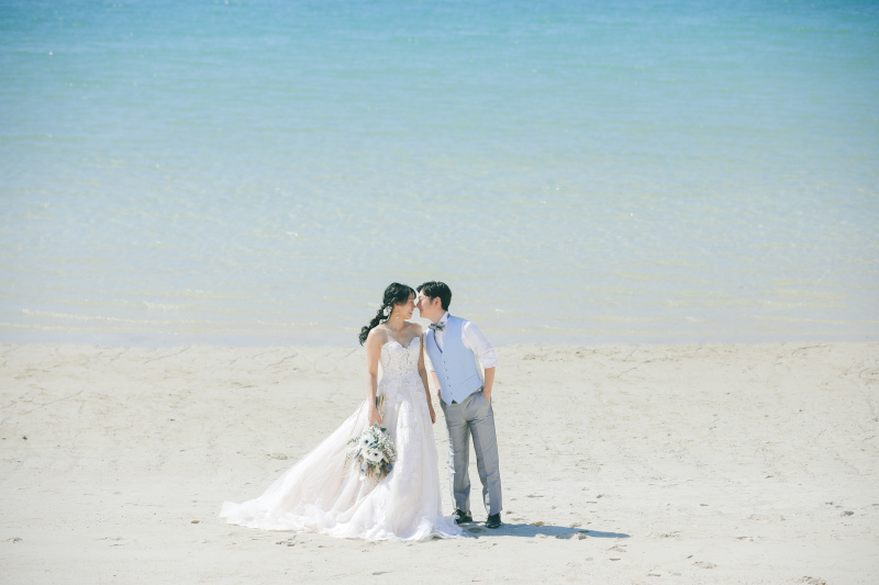 【268,180円】ビーチ＋カンガラーの谷♢写真データ、衣装、ヘアメイク、アクセサリー、ブーケ、靴も全部込み！