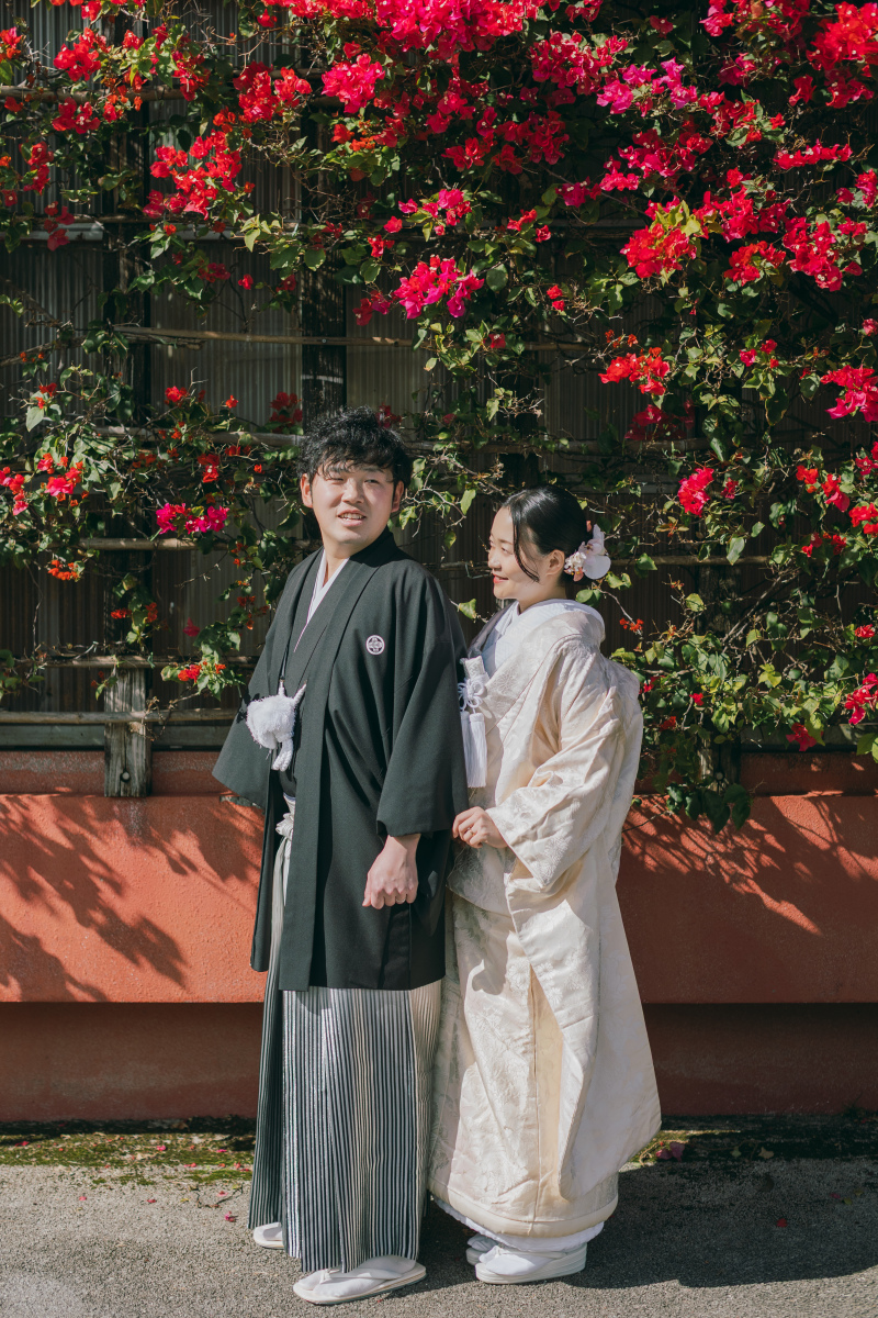 【沖縄の歴史を刻む】むら咲むら&ビーチ♢写真データ付き♢衣装・ヘアメイク・アクセサリー・ブーケ・靴も含む