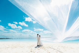 王道のベールフォト! ベールは当店でご用意させて頂きます♪