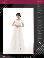 w-31 オフショルダー　サテンドレス