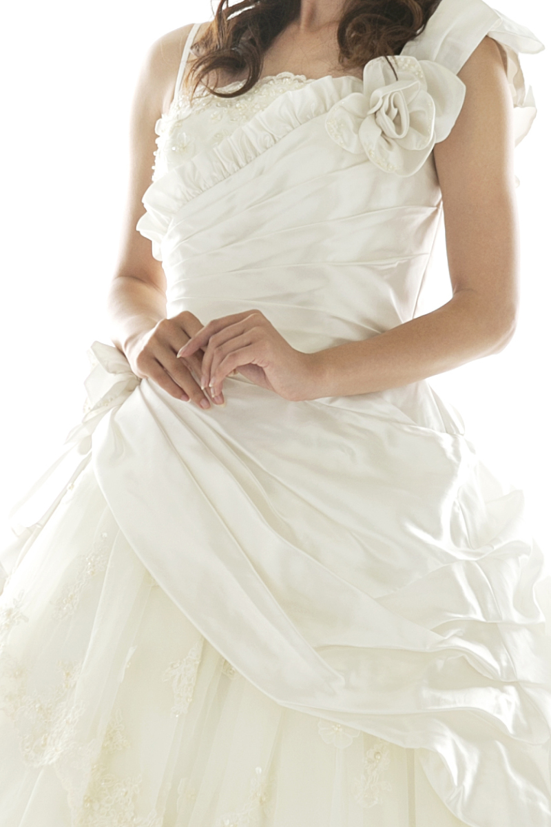 W-59 ワンショルダー・裾レース　