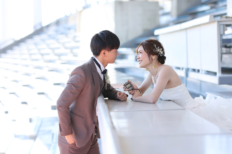 見つめ合いショット