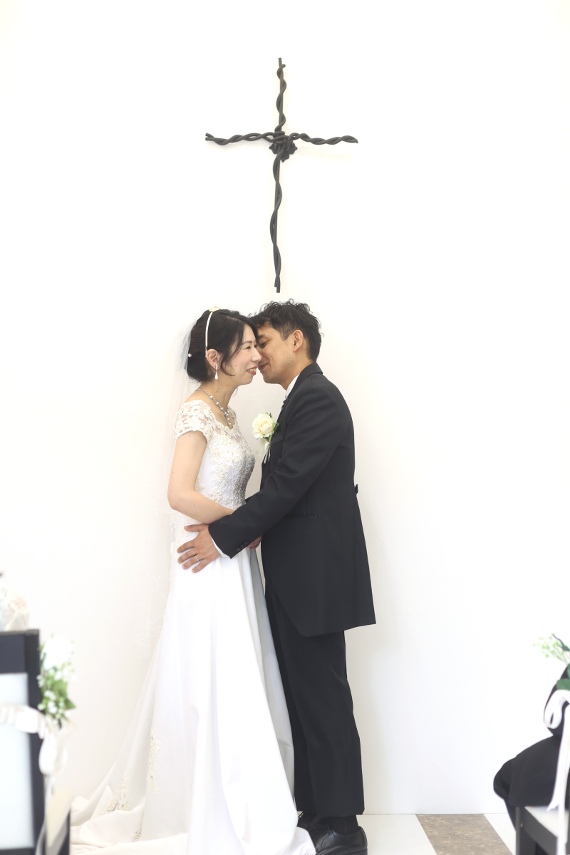 挙式同様、キスシーンを撮影させていただきました！