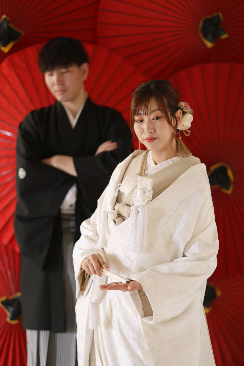 和傘背景のセット