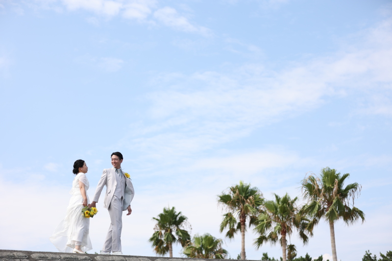 綺麗な青空の下で