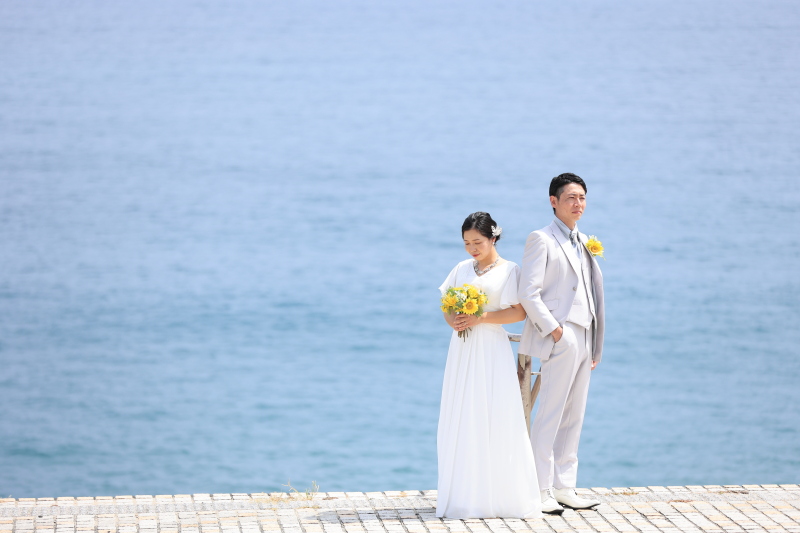 晴天の中で海ロケーション！