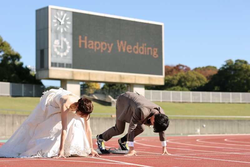 お二人でスタートポーズ！