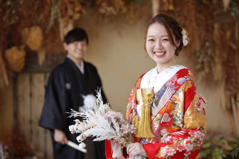 新郎様に見守られながらソロショット