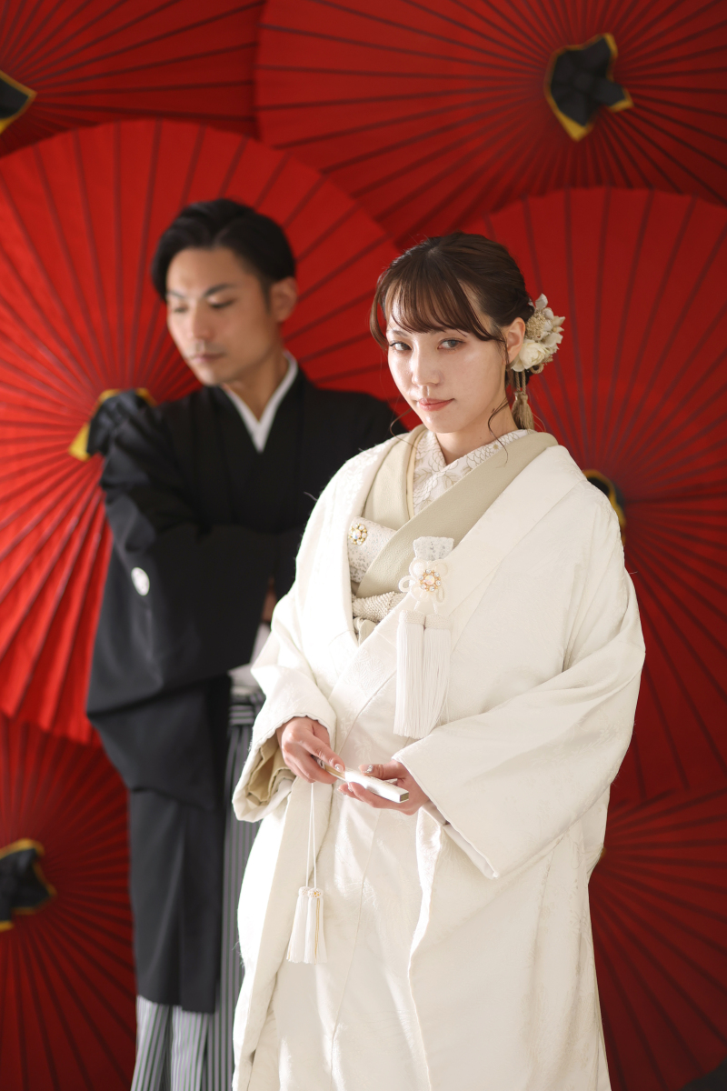 和傘のスタジオセット