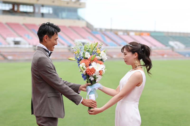 「サッカースタジアム」にて撮影ができる【通年】（通常プラン）