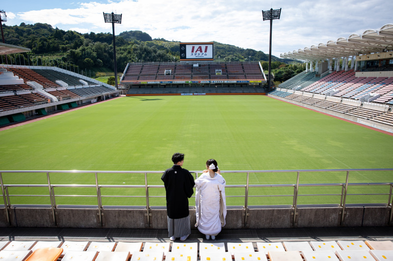「サッカースタジアム」にて撮影ができる【通年】（通常プラン）