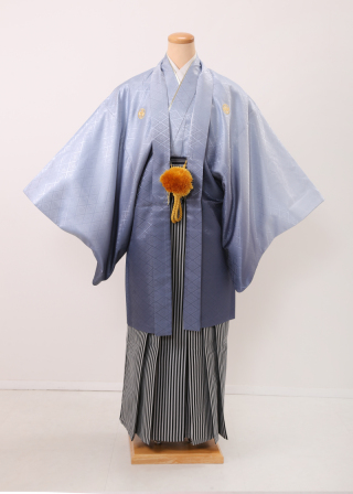 グレーの羽織着物