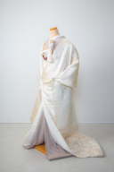 色掛下（モカベージュ）×白無垢