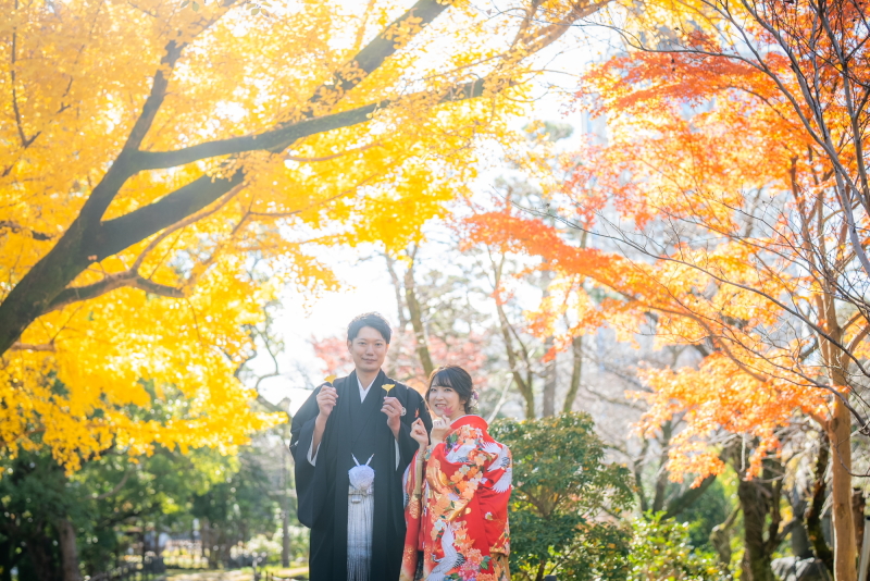 今回は紅葉の和装ロケでした。