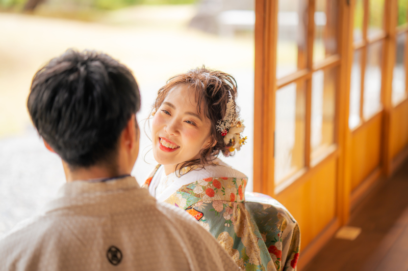 縁側でのショット