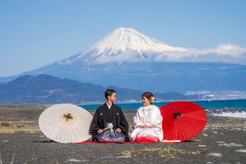 【富士山ロケ　エリア富士山をバックに】和装ロケーション撮影