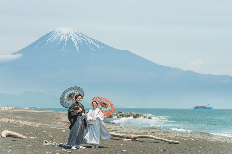 【夏の富士 エリア富士山をバックに】和装ロケーション撮影