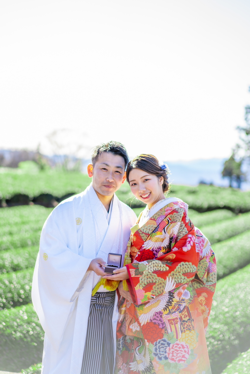 10月~12月【SHIZUOKA富士山と茶畑の豪華コース】和装か洋装 ロケーション撮影 貸し切りが出来るお茶畑と富士山の撮影