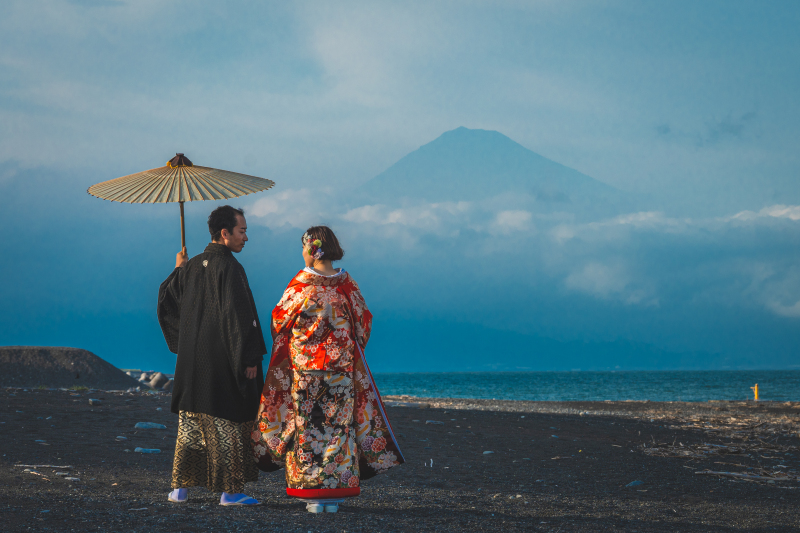 【夏の富士 エリア富士山をバックに】和装ロケーション撮影