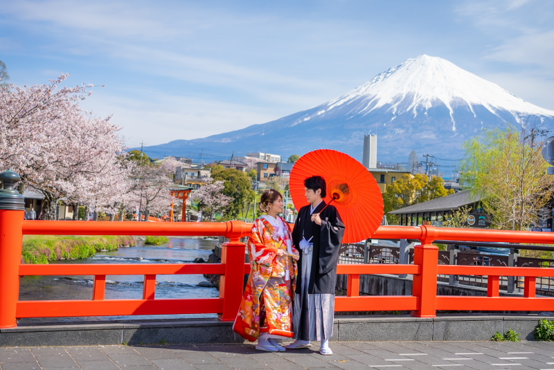 10月~12月【富士山+ロケ地 2ヶ所(1ヶ所はお茶室など)】和装ロケーション撮影