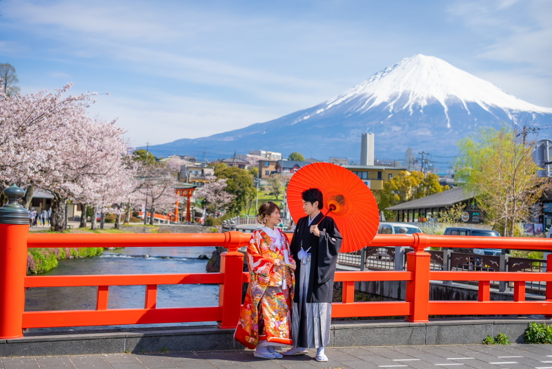 【桜ロケ】【迷(まよ)コレ!】桜: 3月下旬4月上旬限定 富士山と桜 和装ロケーションプラン!