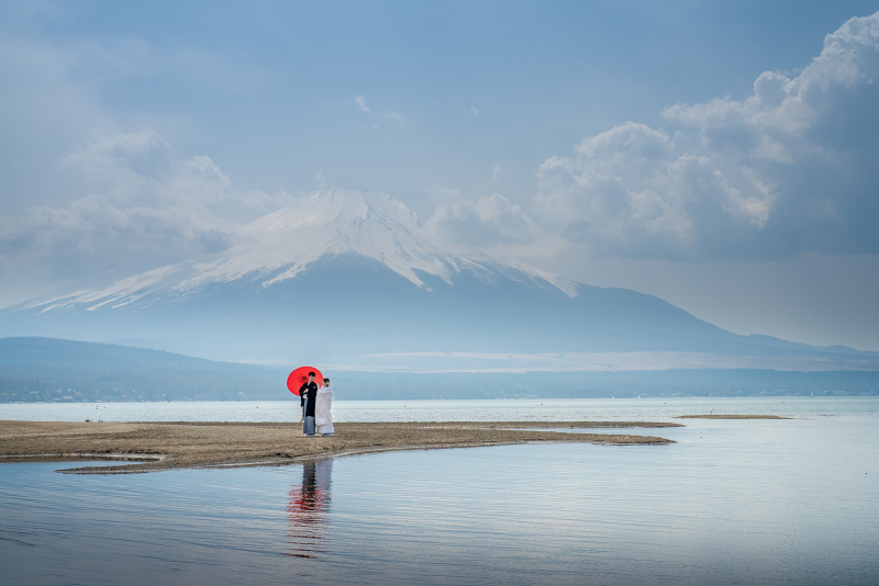 10月~12月【秋の富士山ロケ 静岡フォトウエディング】和or洋 ロケ・富士山エリア山中湖近辺エリア1ヶ所 コースor 富士方面