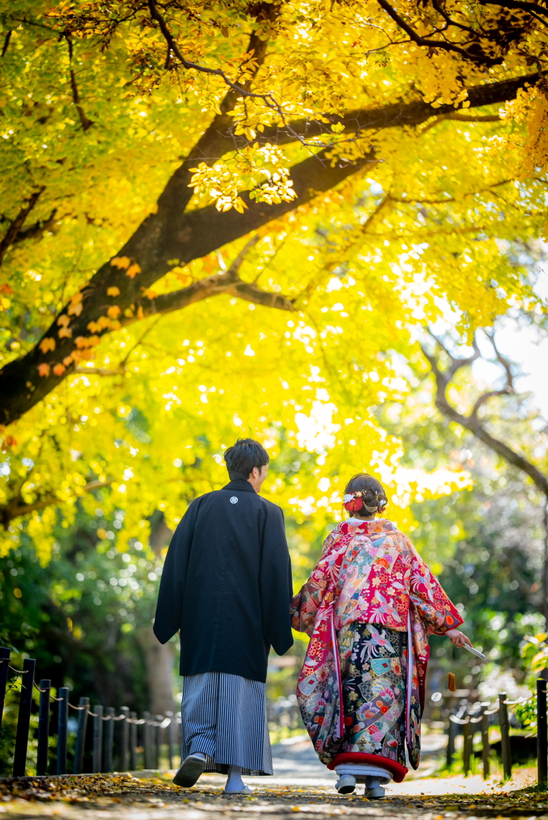【紅葉】平日の場合【¥178200→¥156200】11月下旬・12月 衣裳1点とロケ地2ヶ所【日本庭園とお茶室のセット】