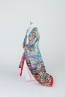 ブルー地梅松おしどり