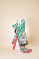 グリーン地飛鶴に赤松