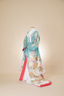 桧扇牡丹に光琳鶴