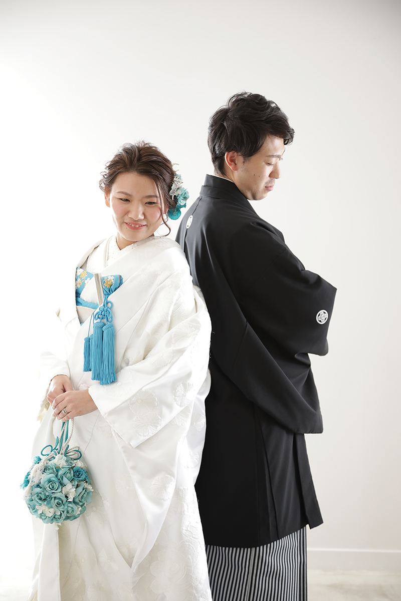 背中合わせ・・・♪