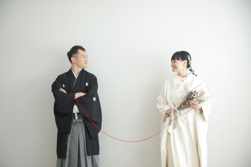 赤い糸で繋がるお二人