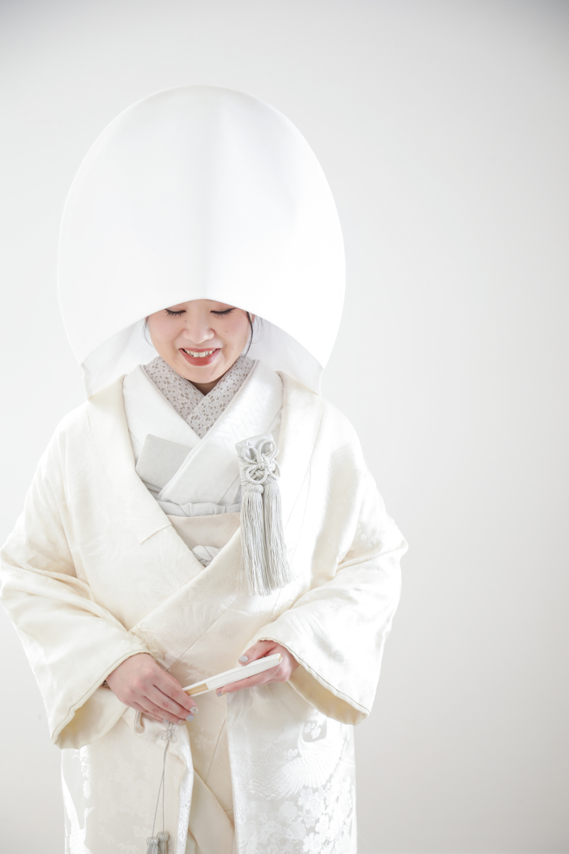 洋髪スタイルで綿帽子♬