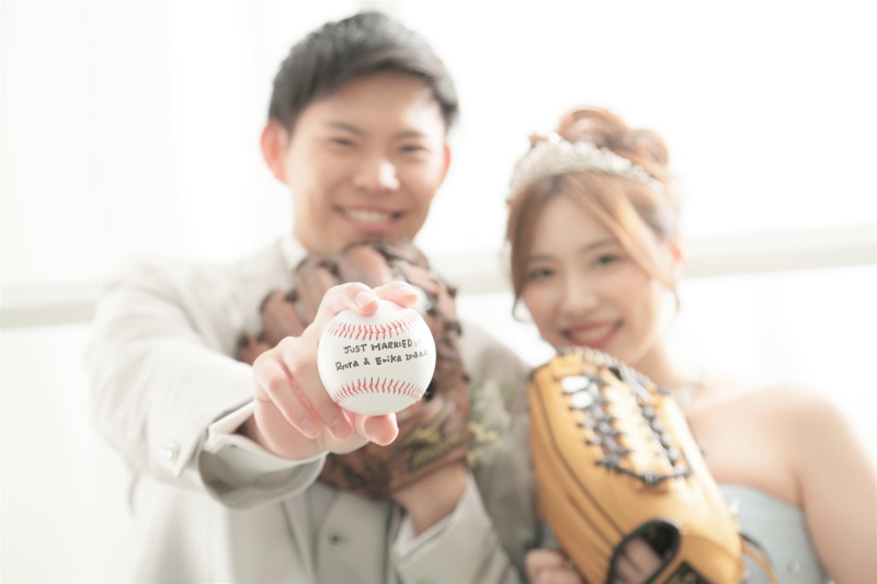 野球lボールにメッセージ