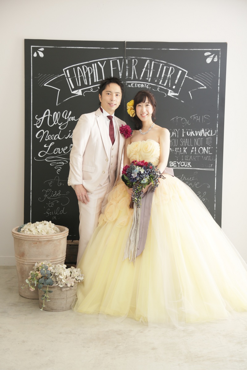 チョークボードの前で☆