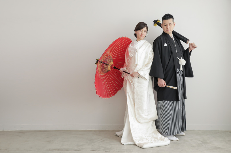 和傘でしっとり…