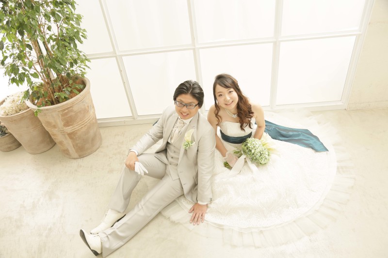 ドレスを広げて