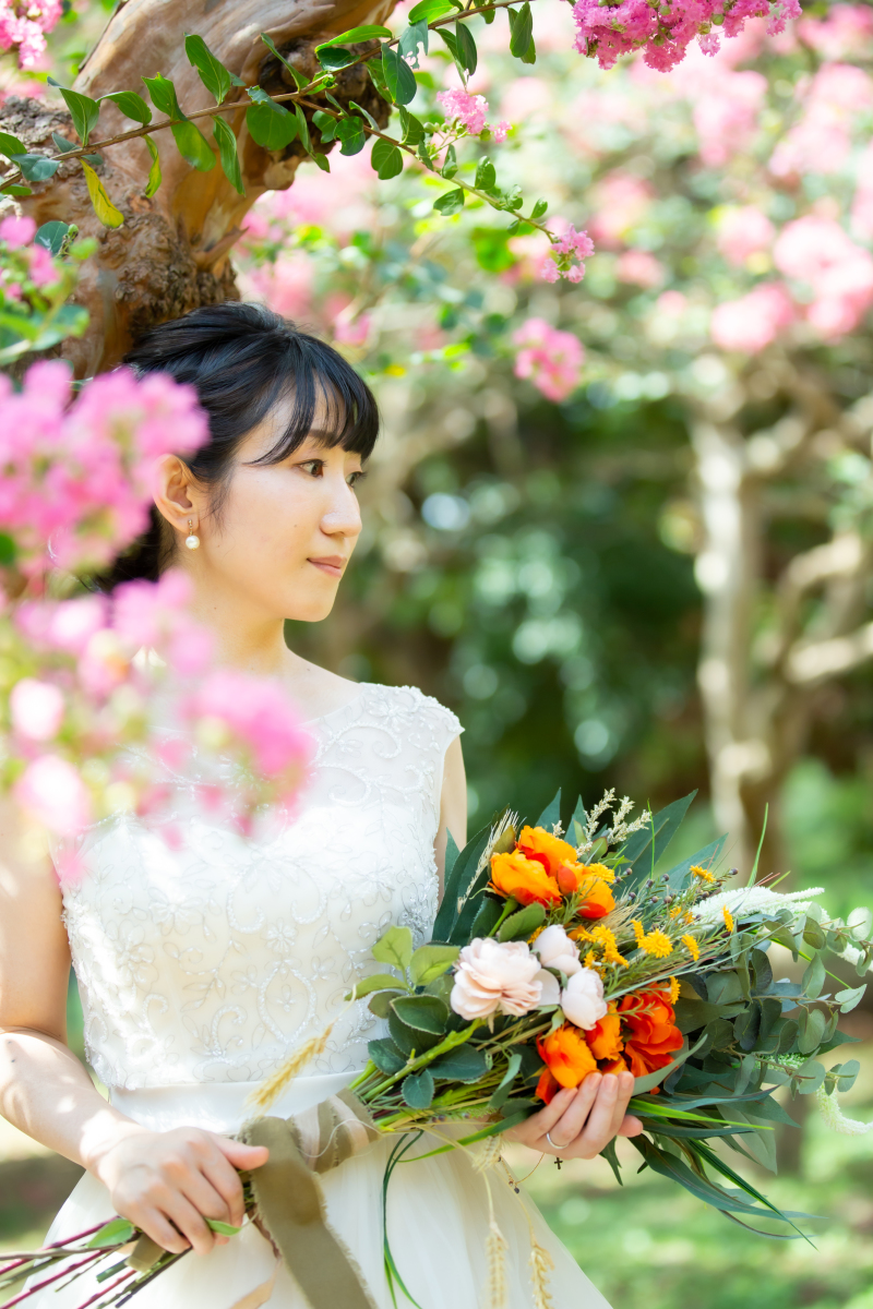 季節のお花と一緒に