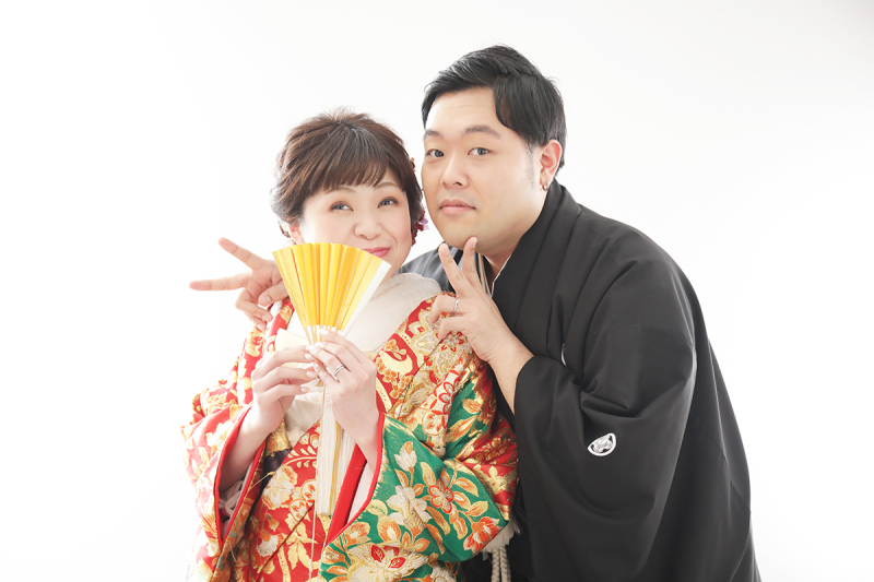 お二人ならではのポーズで！