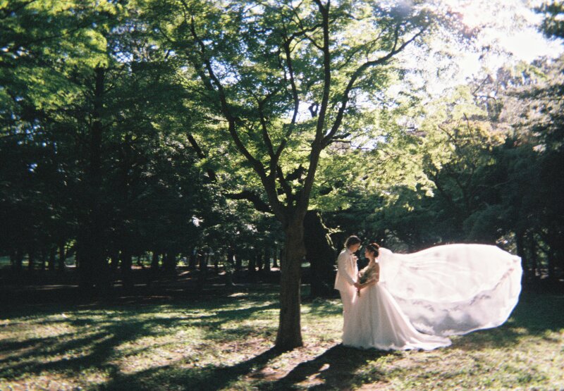 夕方の暖かい光に包まれた代々木公園撮影！